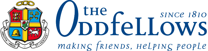 The Oddfellows logo. Making friends, helping people. Since 1810.