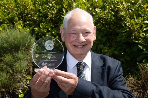 David with his Making a Difference Award