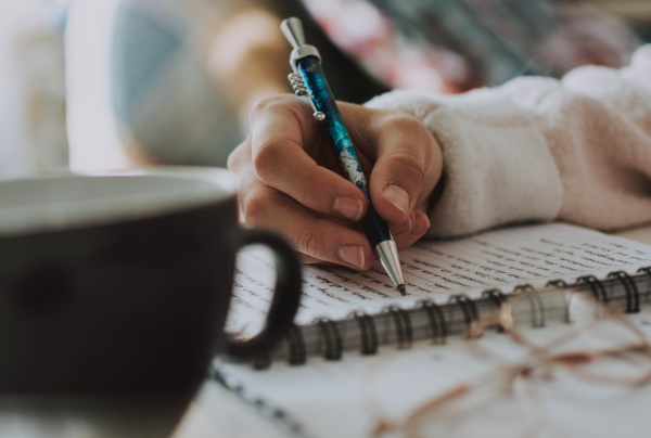 Woman taking notes