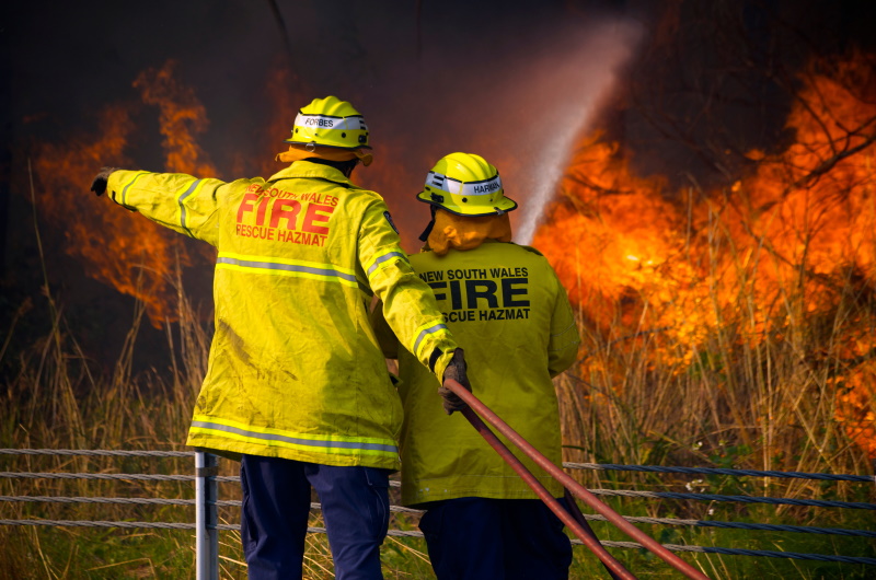 Firefighters fighting the Australian bushfires