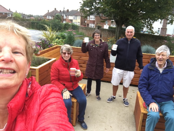 Ipswich Oddfellows at their local Friendly Bench