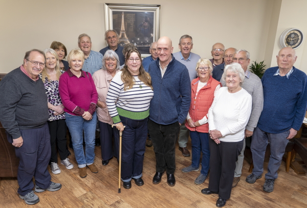 Jonathan and Dawn Platt stood with a group of fellow members of Beaver Branch