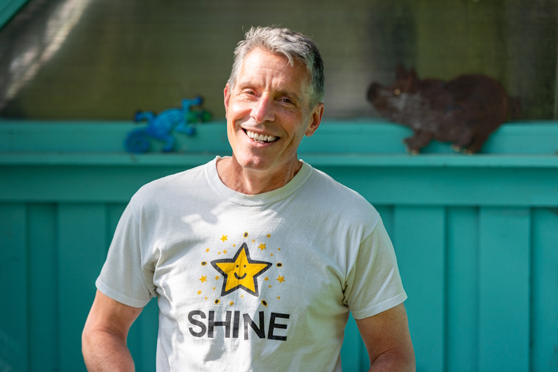 Dr Andy Cope In His SHINE Tee Web