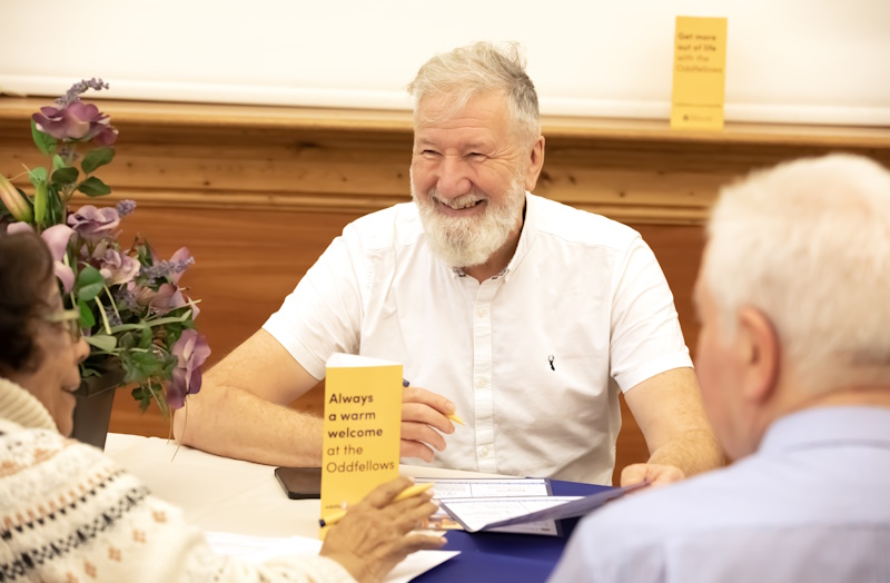 A man smiling