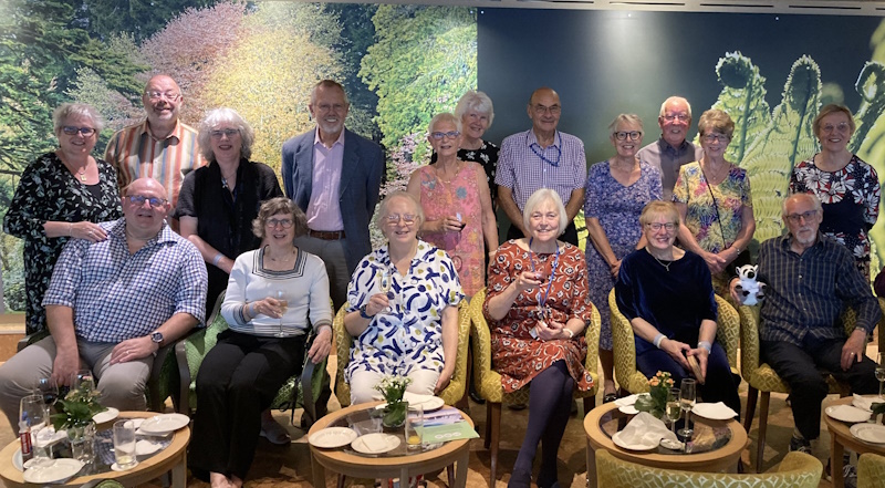 A large group of people posing for a photograph