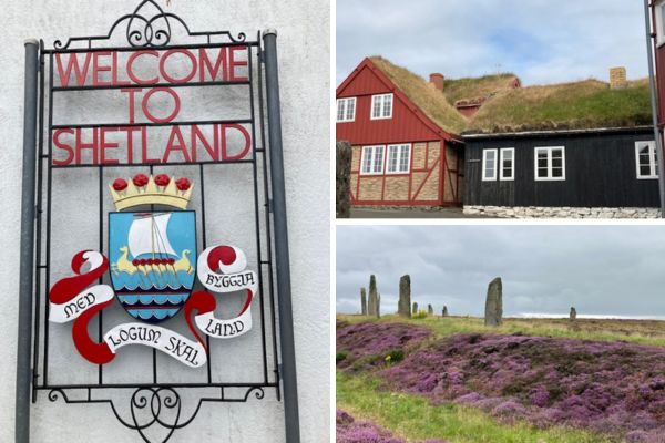 A collage of images from Shetland, Torshavn and Mainland