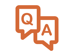 Q and A bubble icon